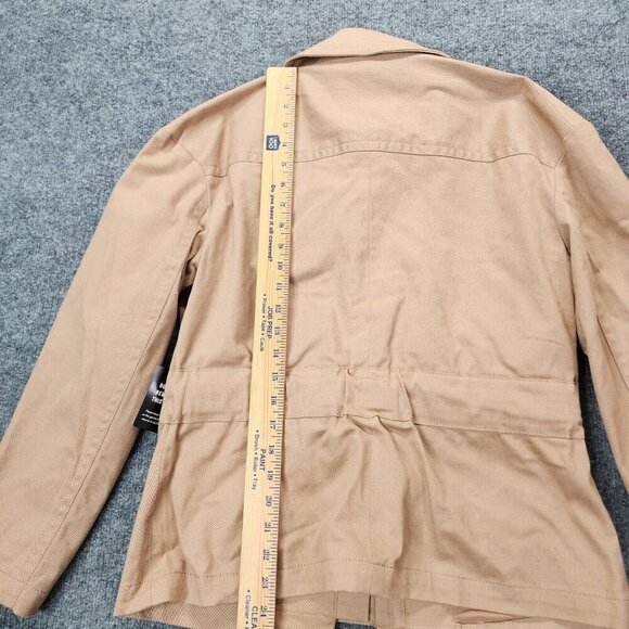 NEW Express Twill Oversized Belted Utility Jacket Brown Women's Small $138 - Picture 9 of 14